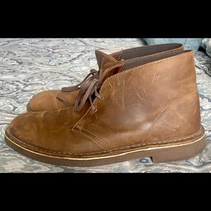 Clarks Tan Leather Chukka Boots Mens Size 11